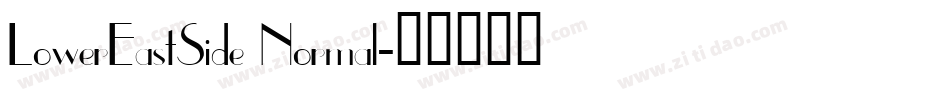 LowerEastSide Normal字体转换